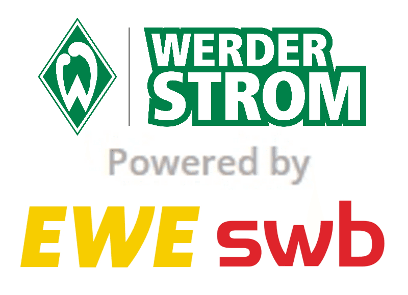 Logos von WERDER STROM, EWE und swb